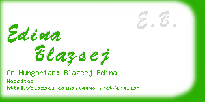 edina blazsej business card